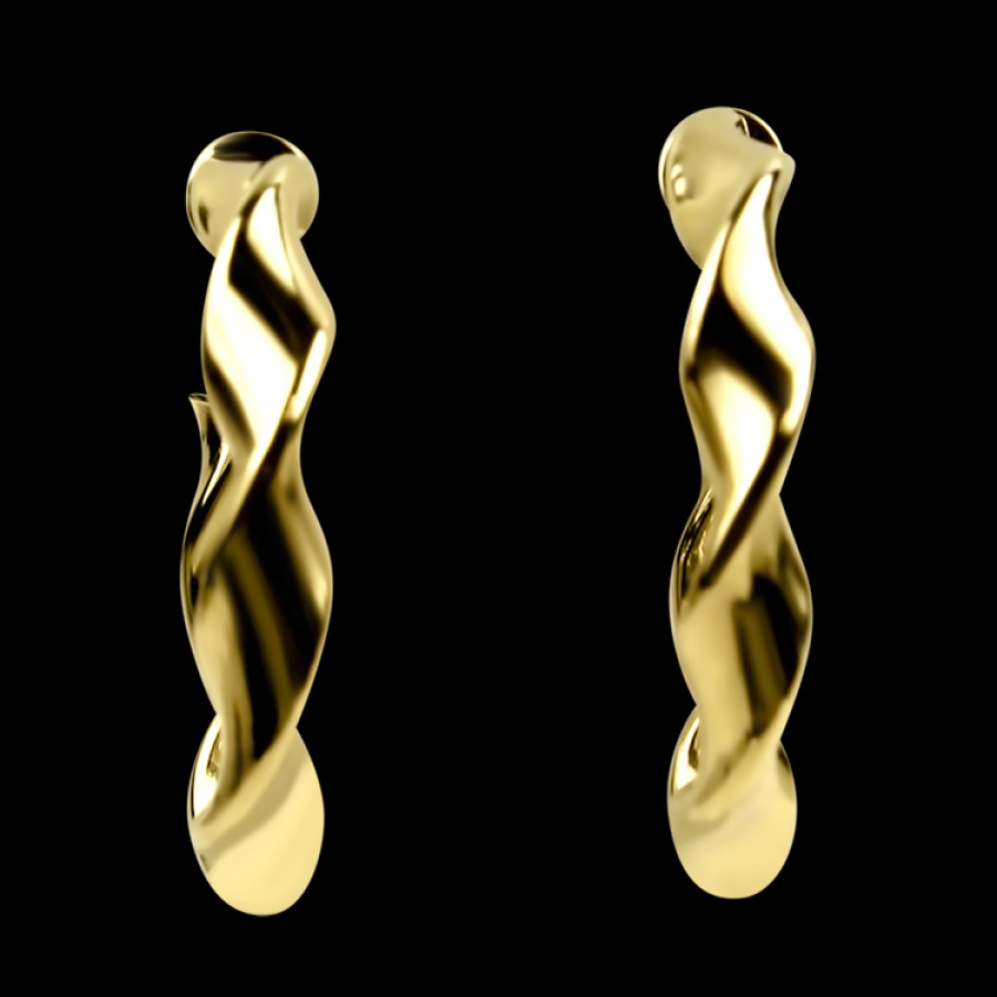 Estate PAGE Estate | Estate 14K Yellow Gold Twisted Hoop Earrings