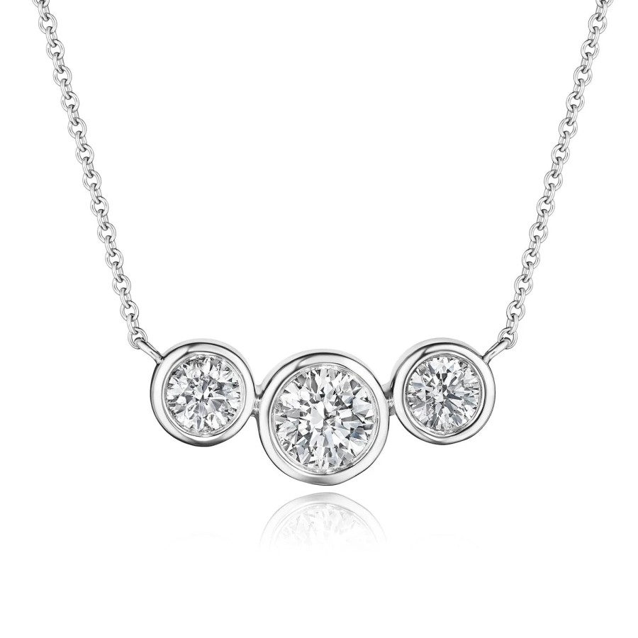 Jewelry David Weisz Diamond Necklaces & Pendants | David Weisz 18K White Gold Legacy Diamond Bezel Pendant