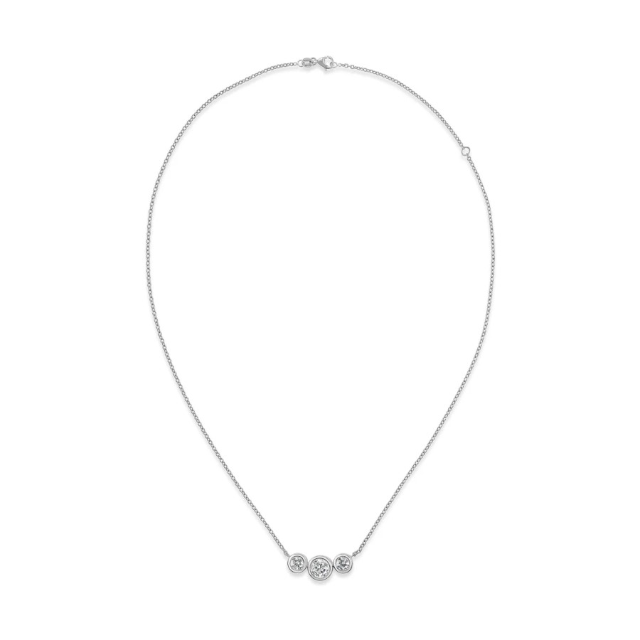 Jewelry David Weisz Diamond Necklaces & Pendants | David Weisz 18K White Gold Legacy Diamond Bezel Pendant