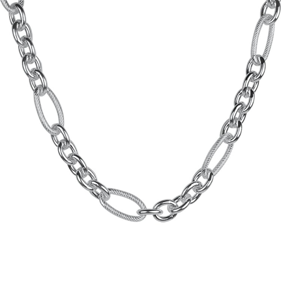 Jewelry Springer's Collection Chains | Sterling Silver Twisted Link Necklace