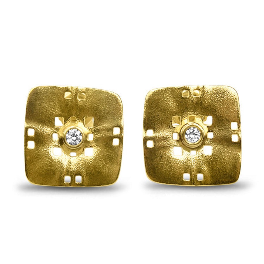 Jewelry Alex Sepkus Stud Earrings | Alex Sepkus 18K Yellow Gold And Diamond Earrings