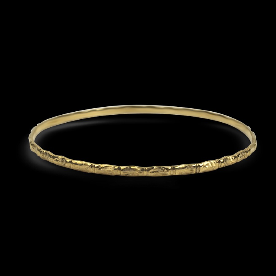 Estate PAGE Estate | Estate 14K Yellow Gold Bamboo Bangle Bracelet