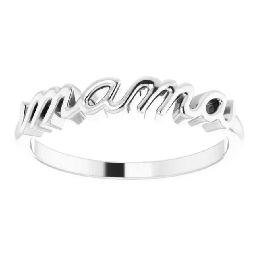 Jewelry Sincerely, Springer's Stacking Rings | Sincerely, Springer'S Mama White Gold Ring