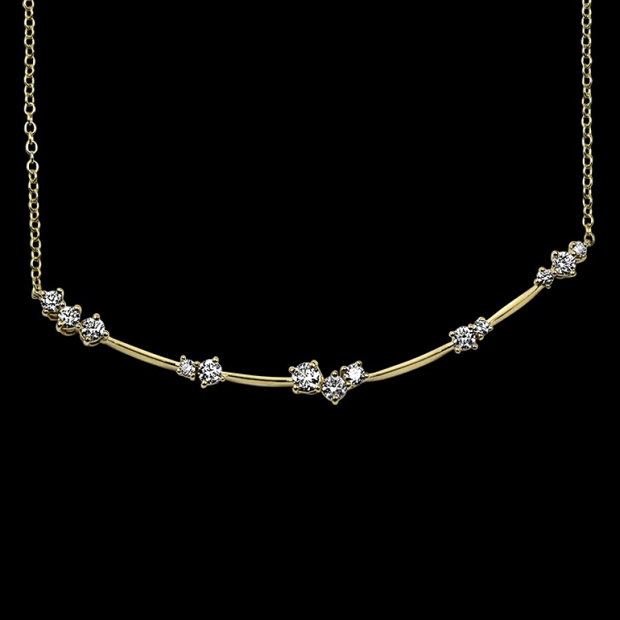 Jewelry Springer's Collection Diamond Necklaces & Pendants | Springer'S Collection 18K Yellow Gold And Diamond Necklace