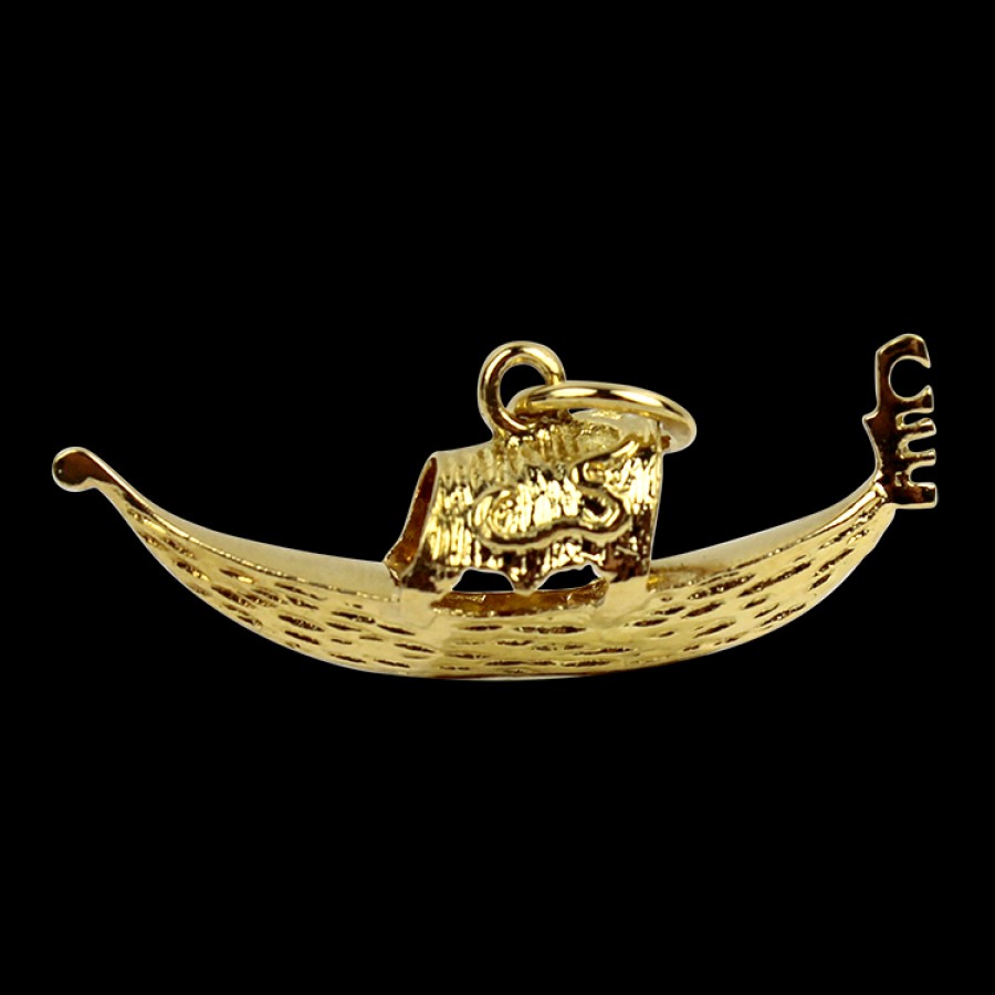 Estate PAGE Estate | Estate 18K Yellow Gold Boat Charm