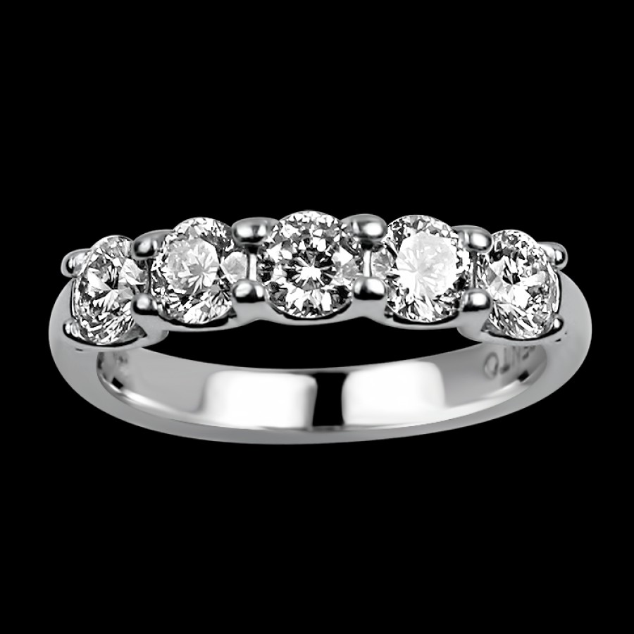 Estate Roberto Coin | Estate Roberto Coin "Cento" 18K White Gold Diamond Band