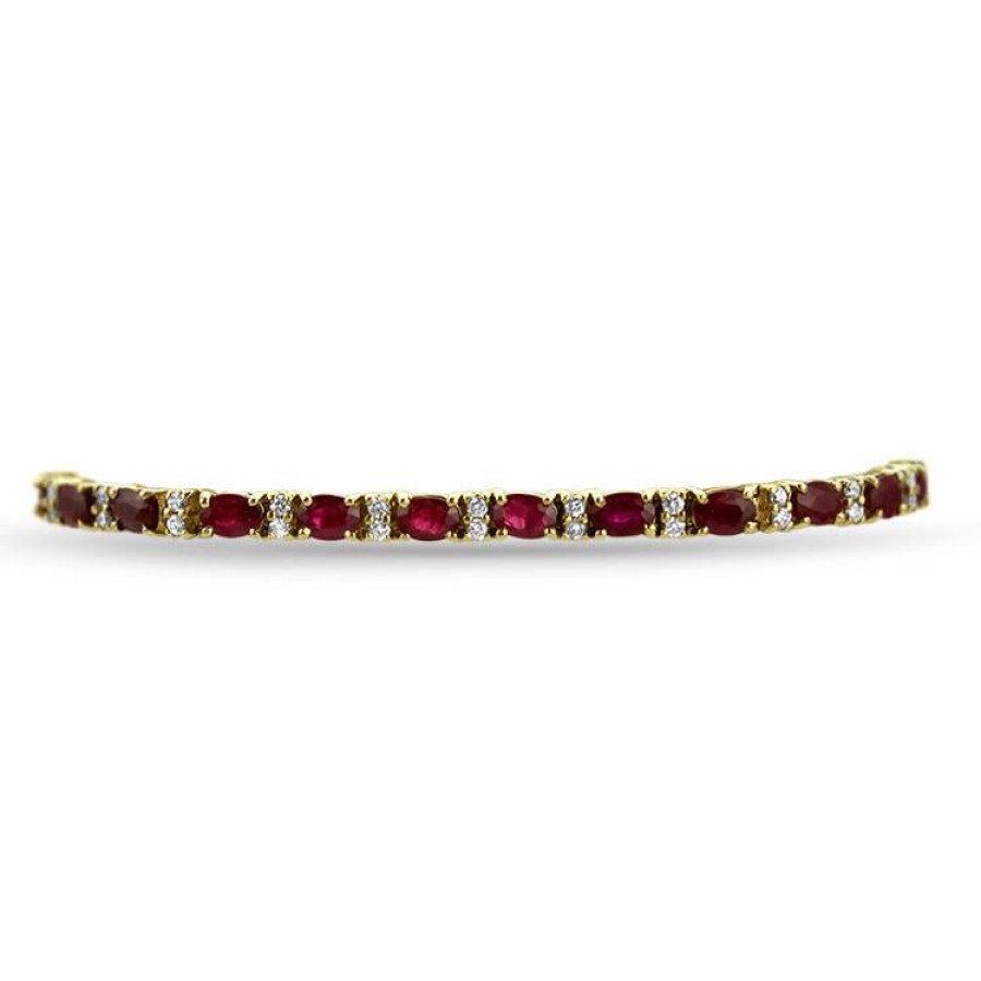 Estate PAGE Estate | Estate Ruby & Diamond Line Bracelet