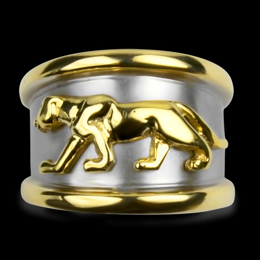 Estate PAGE Estate | Estate 18K Yellow & White Gold Panther Band