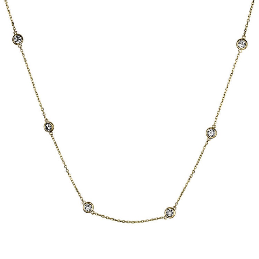 Jewelry David Weisz Diamond Necklaces & Pendants | David Weisz 18K Yellow Gold Diamond By The Yard Necklace