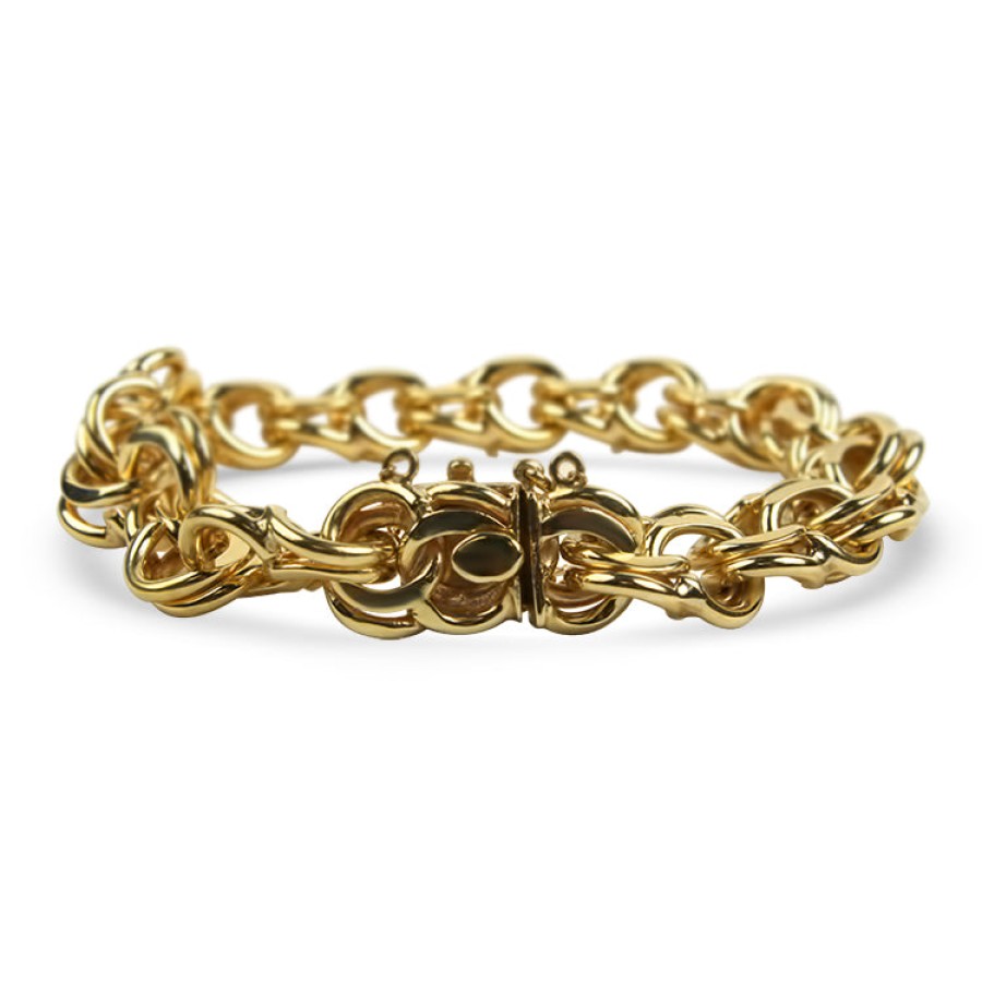 Estate PAGE Estate | Estate 14K Yellow Gold Double Link Charm Bracelet