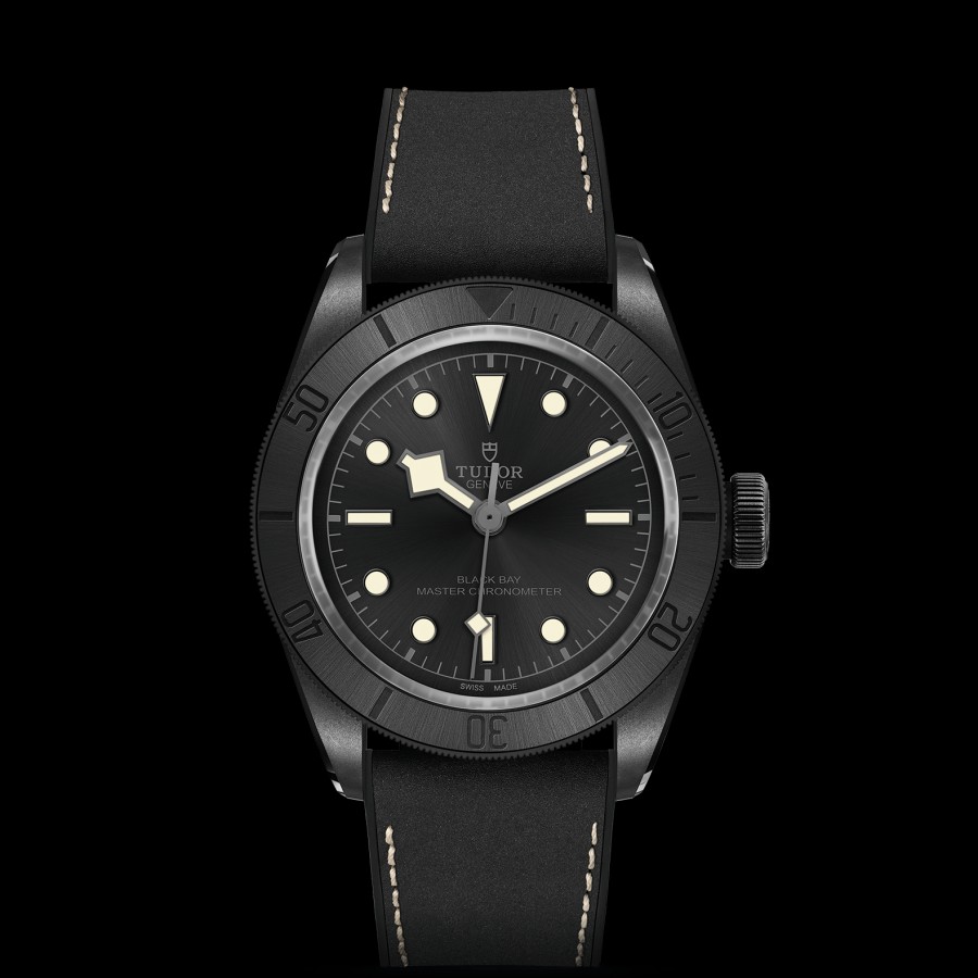 Watches TUDOR | Tudor Black Bay 41Mm Ceramic Case, Hybrid Leather And Rubber Strap (M7