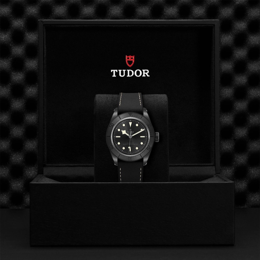 Watches TUDOR | Tudor Black Bay 41Mm Ceramic Case, Hybrid Leather And Rubber Strap (M7