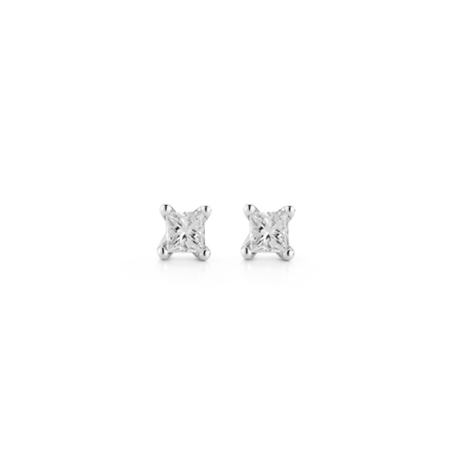 Jewelry Dana Rebecca Designs Diamond Earrings | Dana Rebecca Designs Millie Ryan Princess Cut Diamond Studs - White Go