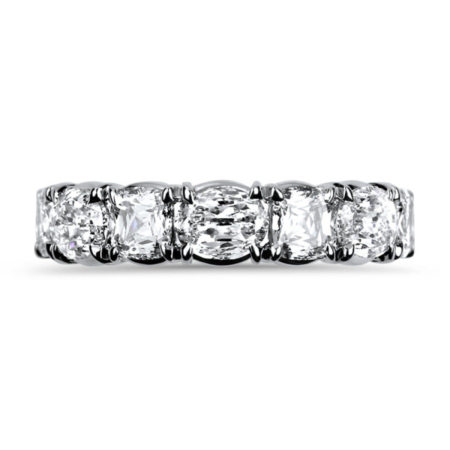 Jewelry Christopher Designs Diamond Rings | Christopher Designs 18K White Gold L'Amour Cushion And Oval Crisscut D