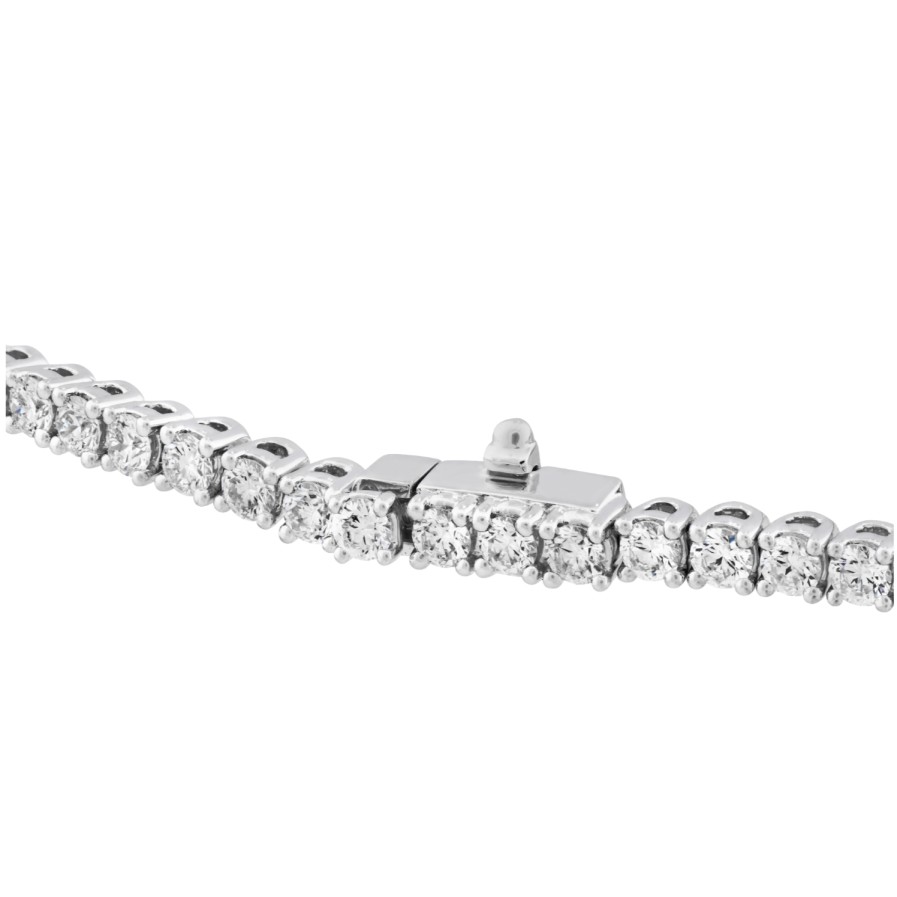 Jewelry Memoire Tennis + Line Bracelets | Memoire 18K White Gold Classic 4-Prong Diamond Line Tennis Bracelet