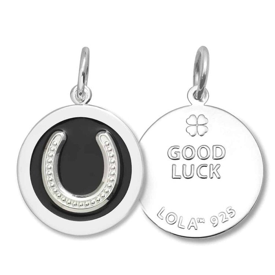 Jewelry LOLA Pendants | Lola Horseshoe Pendant - Black