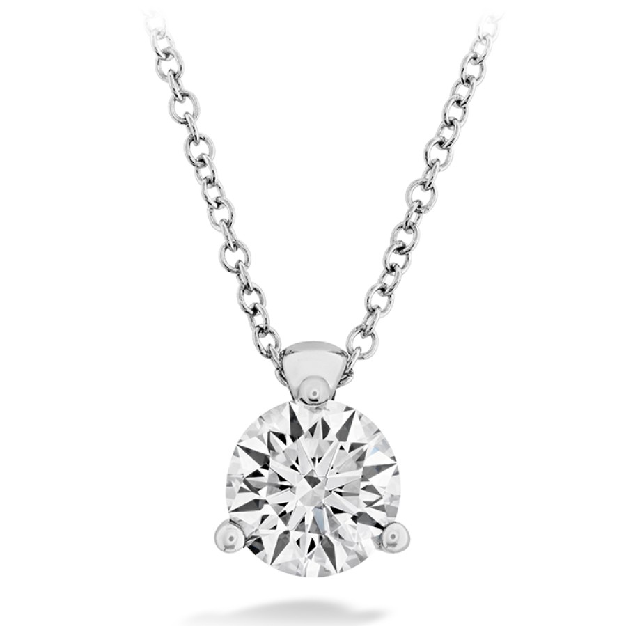 Jewelry Hearts on Fire Diamond Necklaces & Pendants | Hearts On Fire Hof Classic 18K White Gold 3 Prong Solitaire Pendant