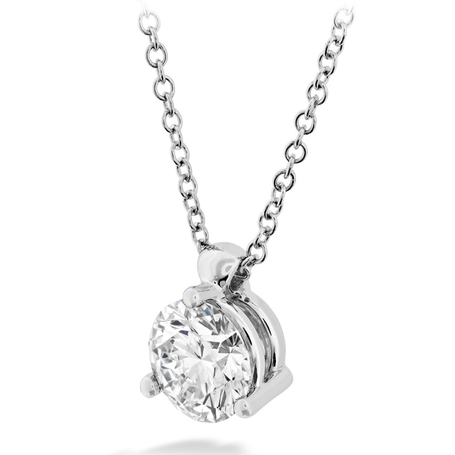 Jewelry Hearts on Fire Diamond Necklaces & Pendants | Hearts On Fire Hof Classic 18K White Gold 3 Prong Solitaire Pendant