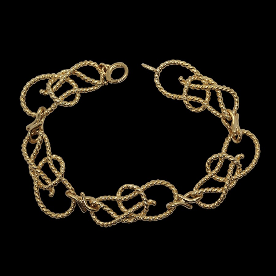 Estate PAGE Estate | Estate 14K Yellow Gold A.G.A. Correa "Bowline" Link Bracelet