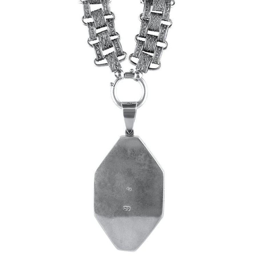 Estate PAGE Estate | Estate Antique Silver Collar Necklace & Locket