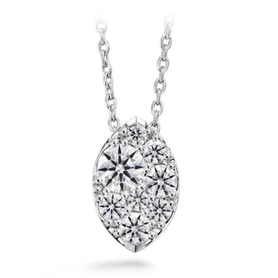 Jewelry Hearts on Fire Diamond Necklaces & Pendants | Hearts On Fire 18K White Gold Tessa Diamond Navette Pendant