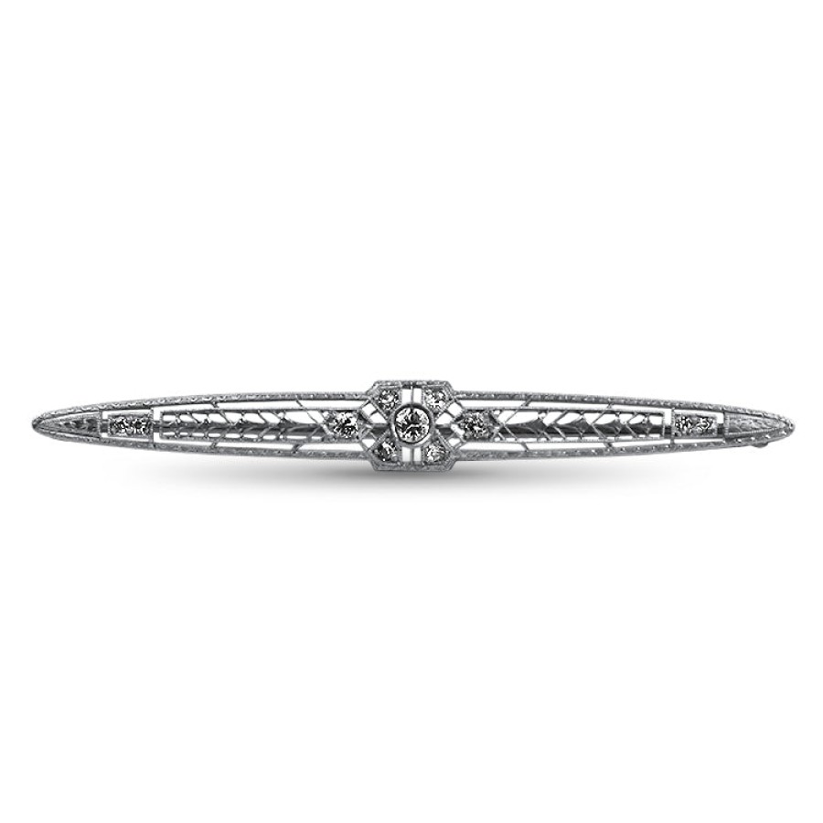 Estate PAGE Estate | Estate Vintage Filigree Old European Cut Diamond Pin