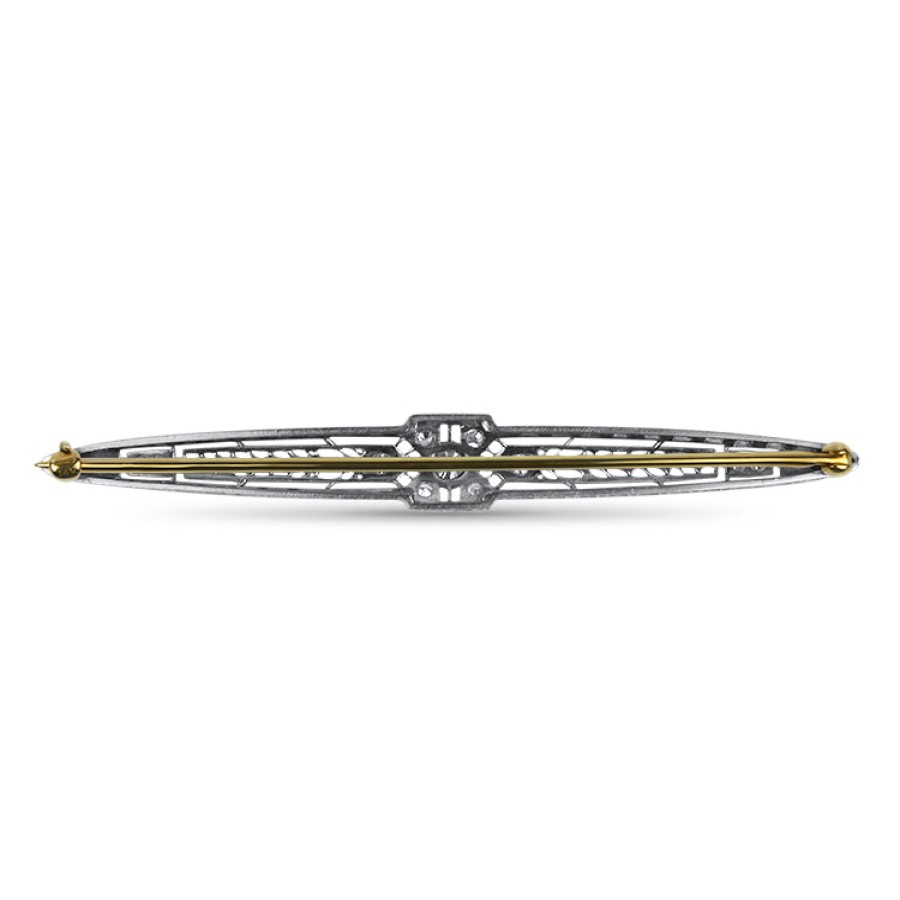 Estate PAGE Estate | Estate Vintage Filigree Old European Cut Diamond Pin