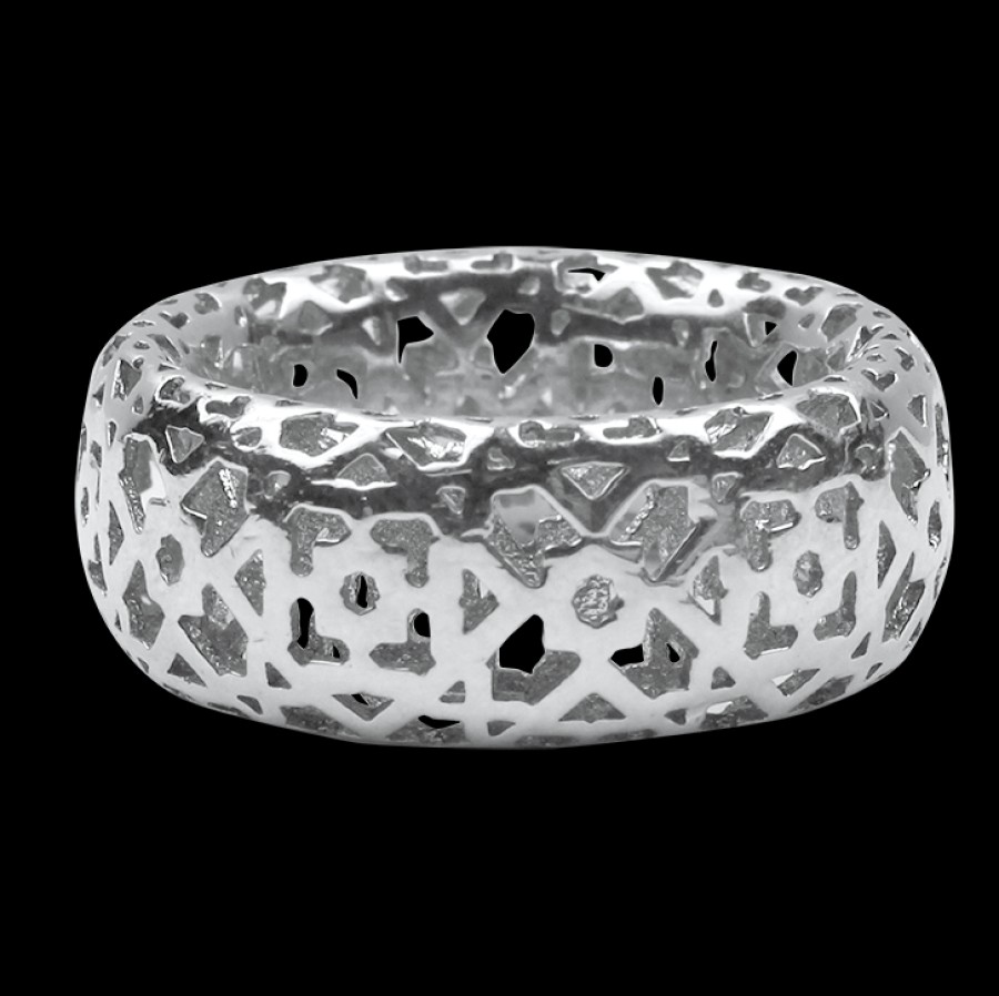 Estate Estate Tiffany & Co. | Tiffany & Co. Estate Sterling Silver "Marrakesh" Wide Pierced Band