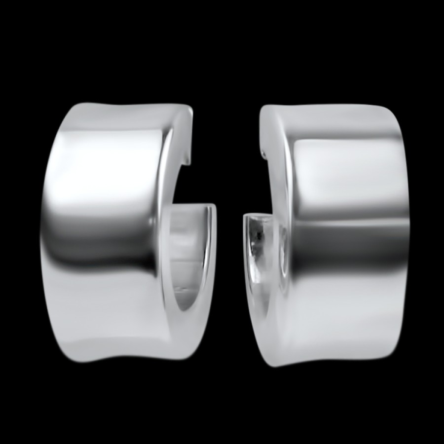 Estate PAGE Estate | Estate Sterling Silver Thick Huggie Earrings