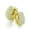 Jewelry Springer's Collection Diamond Earrings | Springer'S Collection 18K Yellow Gold And Diamond Huggie Earrings