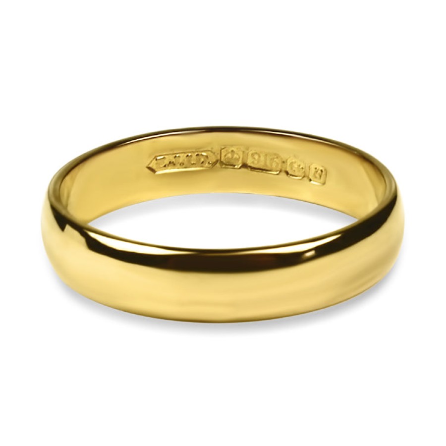 Estate PAGE Estate | Estate Yellow Gold Half-Round 3.75Mm Band