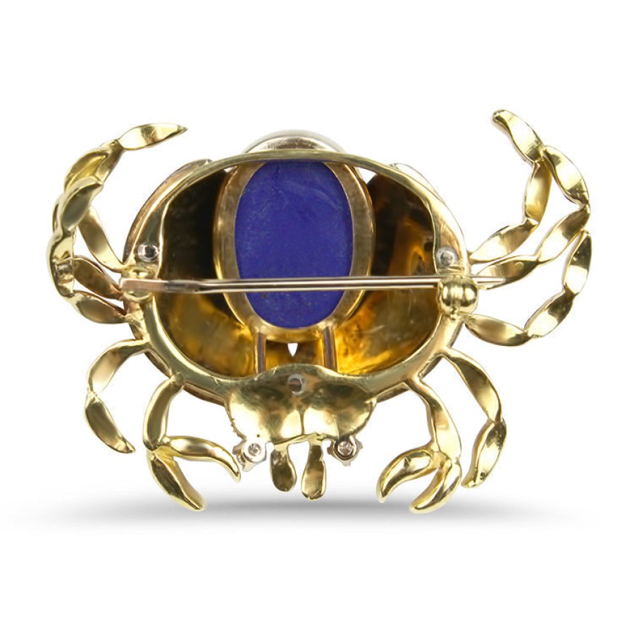 Estate Estate Tiffany & Co. | Tiffany & Co. Estate 18K Yellow Gold Beetle Enameled Pin