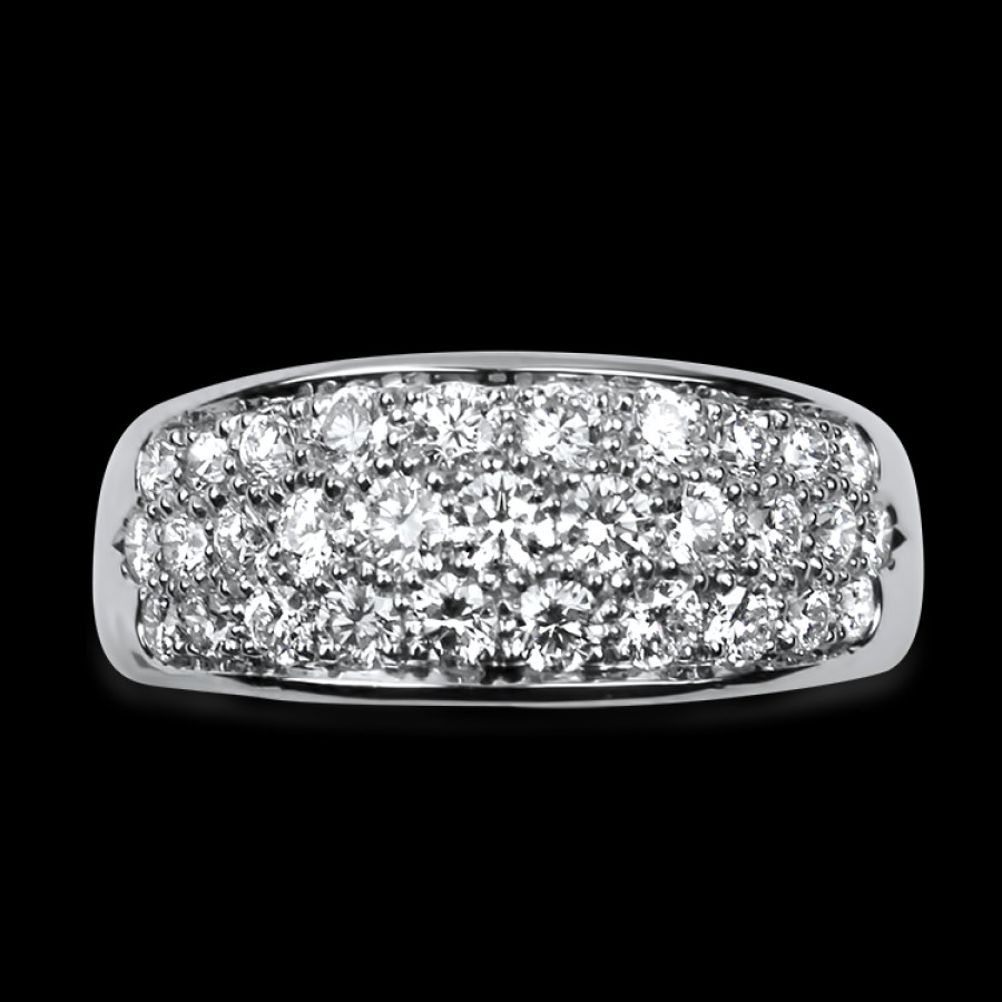 Jewelry Springer's Collection Diamond Rings | Springer'S Collection Platinum Diamond Pave Ring