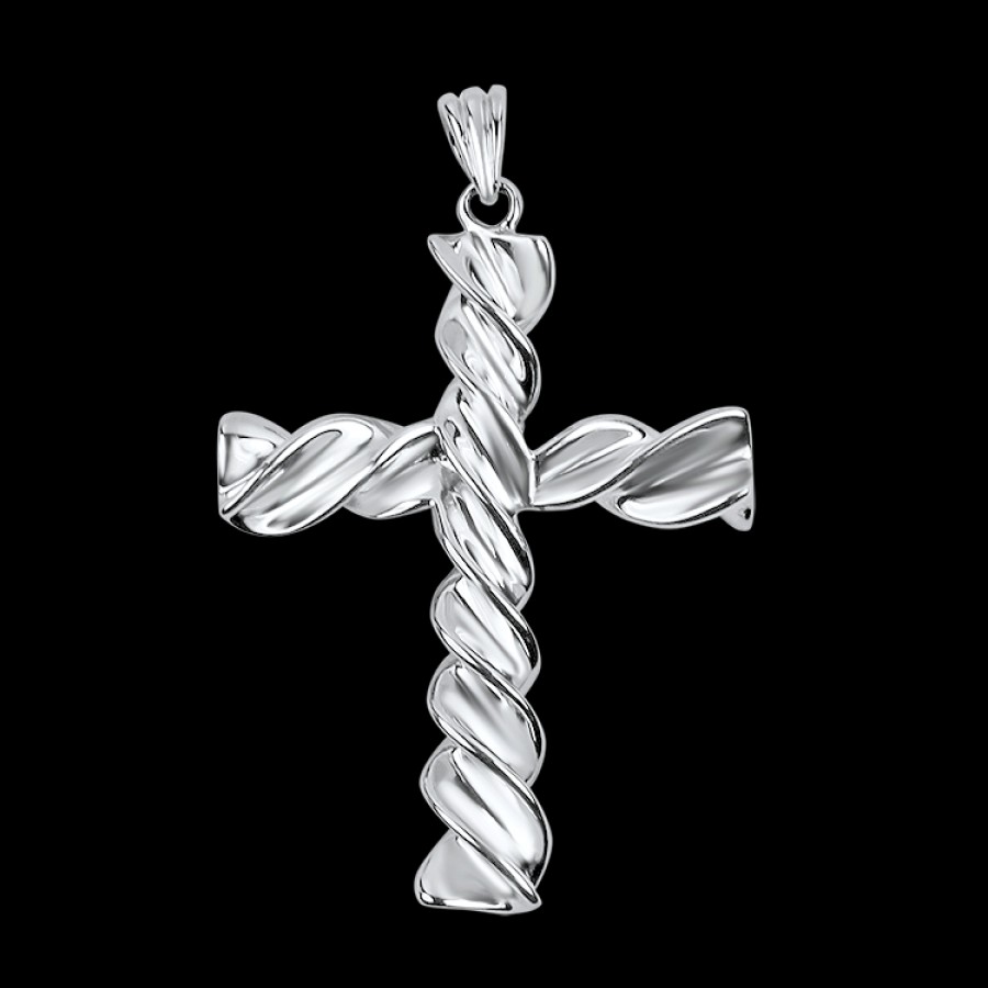 Estate PAGE Estate | Estate Sterling Silver Twist Cross Pendant