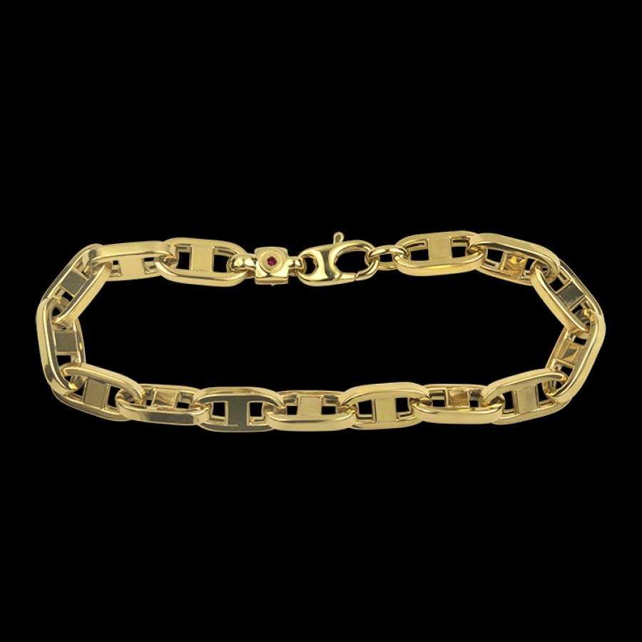 Jewelry Roberto Coin Link Bracelets | Roberto Coin 18K Yellow Gold Anchor Link Bracelet