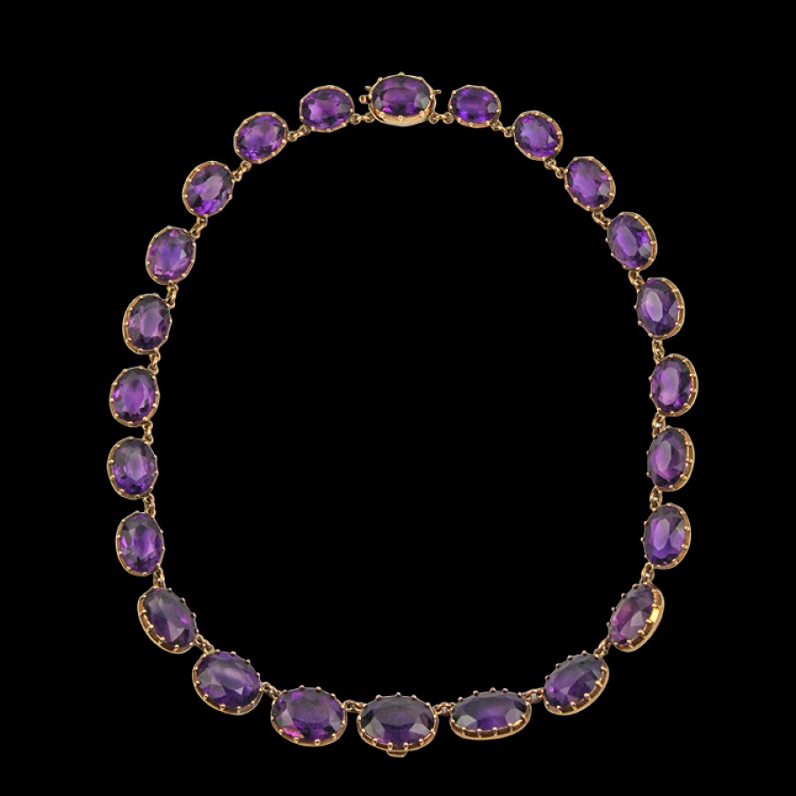 Estate PAGE Estate | Estate 14K Yellow Gold Victorian Amethyst Necklace