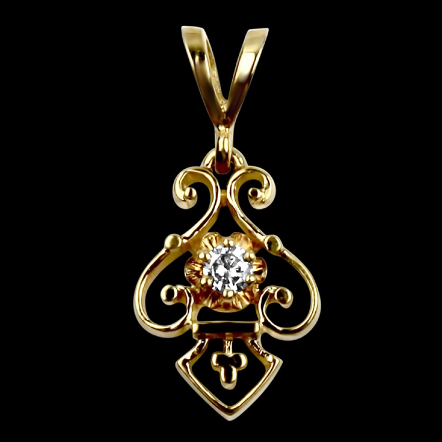 Estate PAGE Estate | Estate 14K Yellow Gold Diamond Pendant