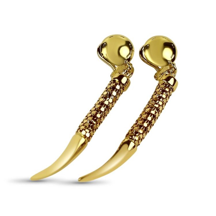 Estate PAGE Estate | Estate 18K Yellow Gold Woven Dangle Snake Earrings