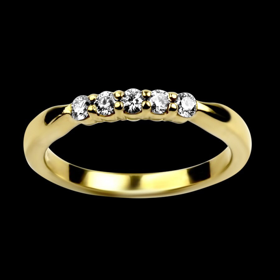 Estate PAGE Estate | Estate 18K Yellow Gold Hearts On Fire Diamond Band